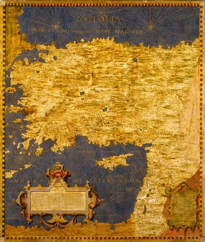 Anatolian Peninsula with Ancient Toponyms and Middle East by Ignazio Danti